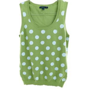 Boden deep scoop neck polka dot sweater vest size 14